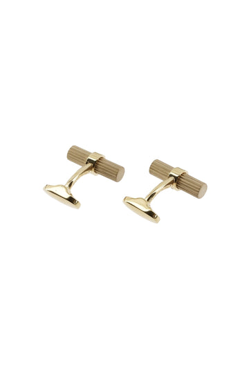 MITCHELL OGILVIE Gold Striped Baton Cufflinks