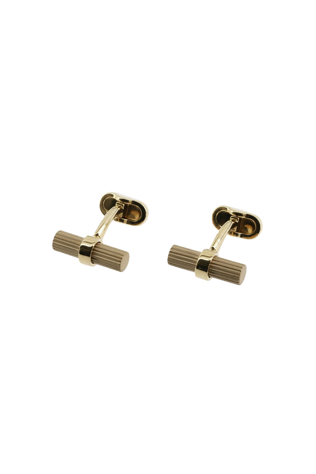 MITCHELL OGILVIE | Striped Baton Cufflinks | Gold