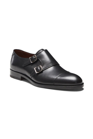 FRATELLI ROSSETTI Black Double Monk Shoes
