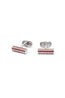 MITCHELL OGILVIE | Enamel Striped Baton Cufflinks | Red