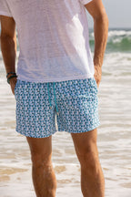 VILEBREQUIN | Turtle Outlines Swim Shorts | Blue & Green