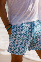 VILEBREQUIN | Turtle Outlines Swim Shorts | Blue & Green