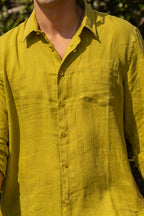 VILEBREQUIN | Linen Shirt | Chartreuse