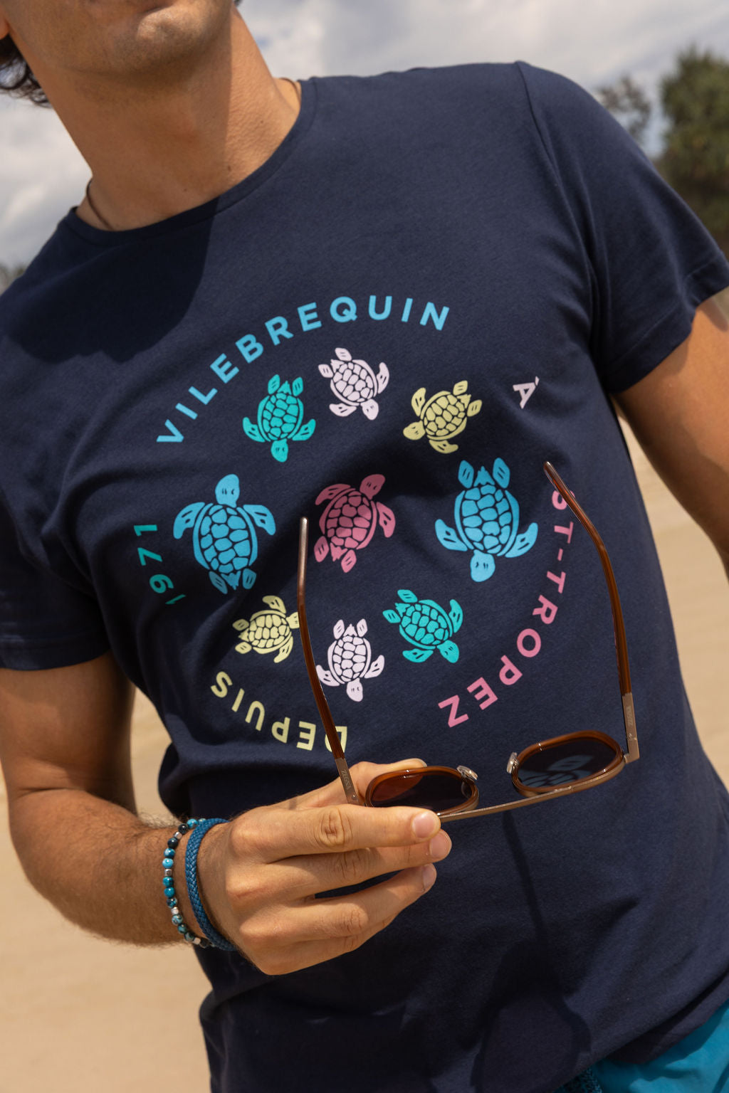 VILEBREQUIN | Turtle Circle T-Shirt | Navy