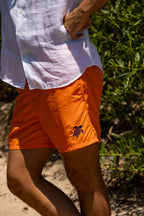 VILEBREQUIN | Plain Swim Shorts With Trim | Apricot