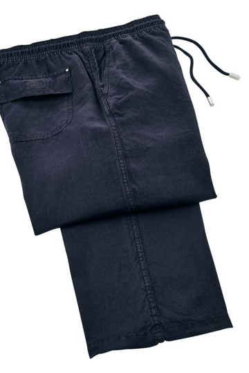 VIL RELAXED LINEN TROUSERS NAVY