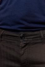 JACOB COHEN | Lou Herringbone Shorts | Chocolate