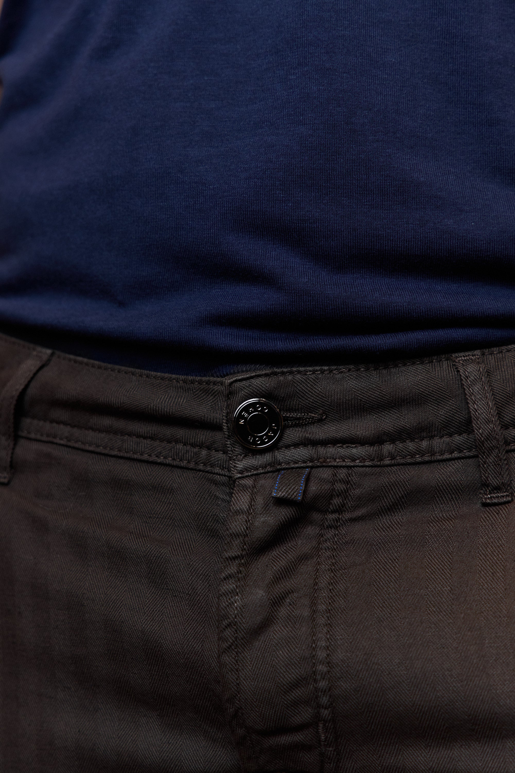 JACOB COHEN | Lou Herringbone Shorts | Chocolate