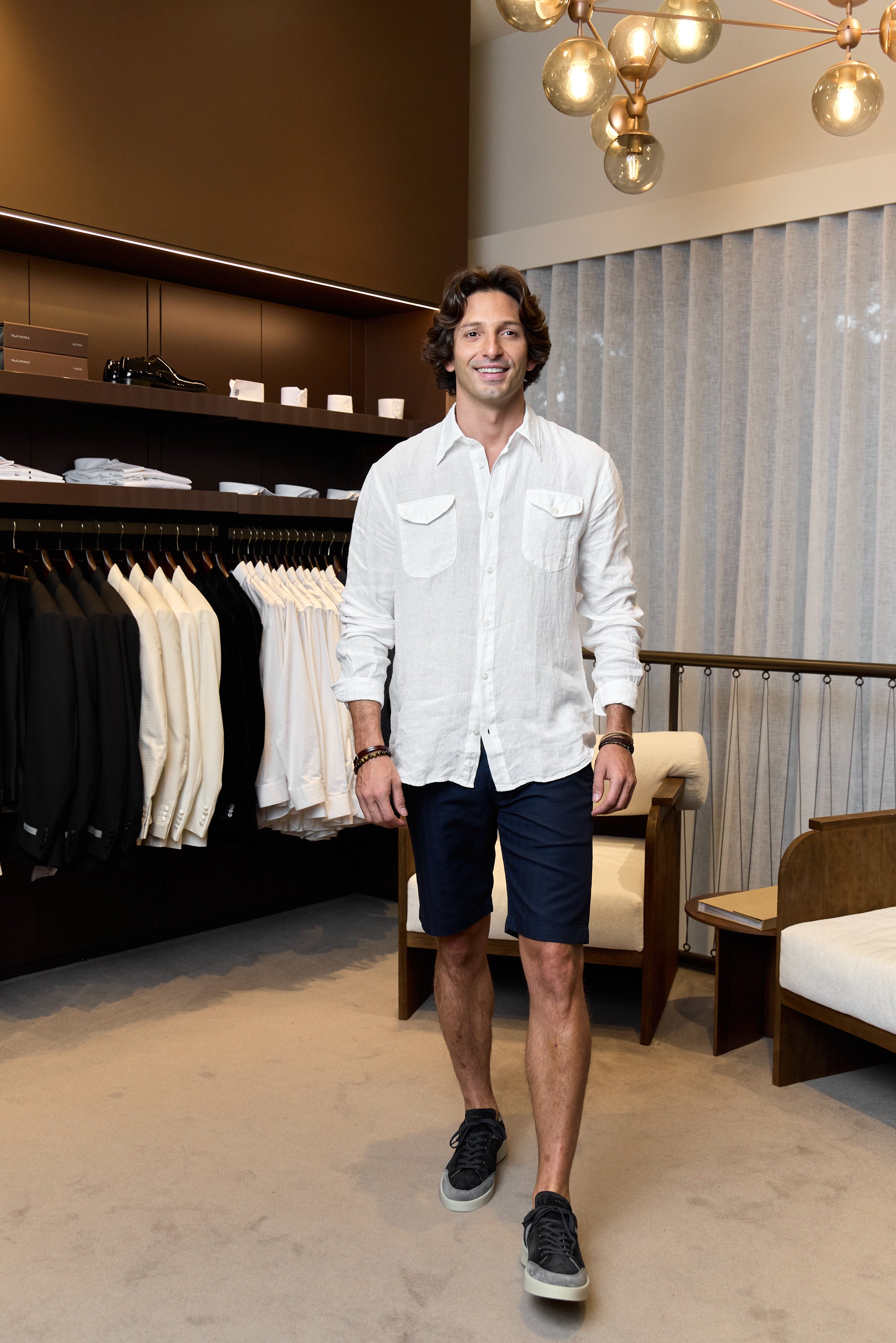 ALTEA | Linen Shirt With Pockets | White