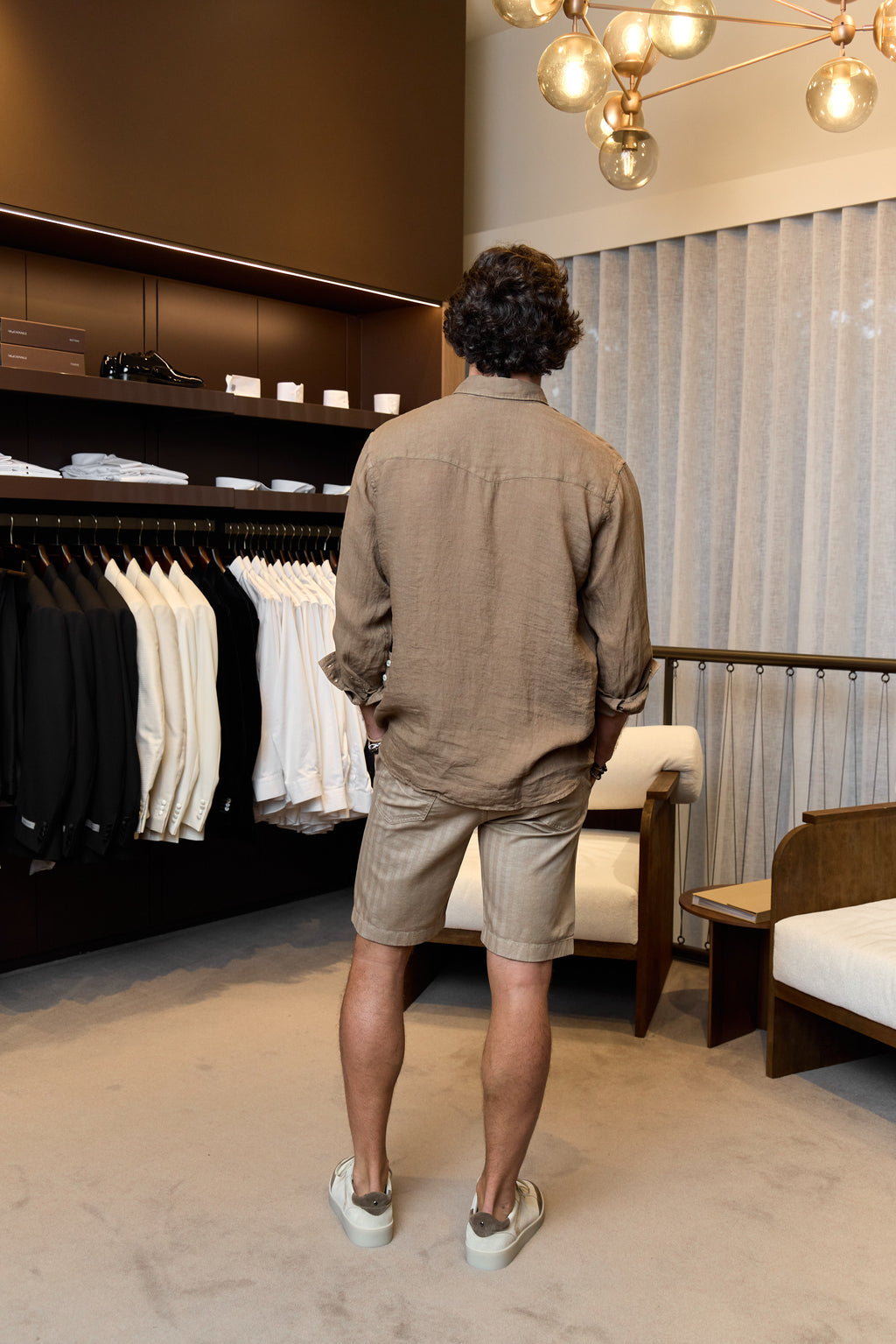 JACOB COHEN | Lou Herringbone Shorts | Chocolate