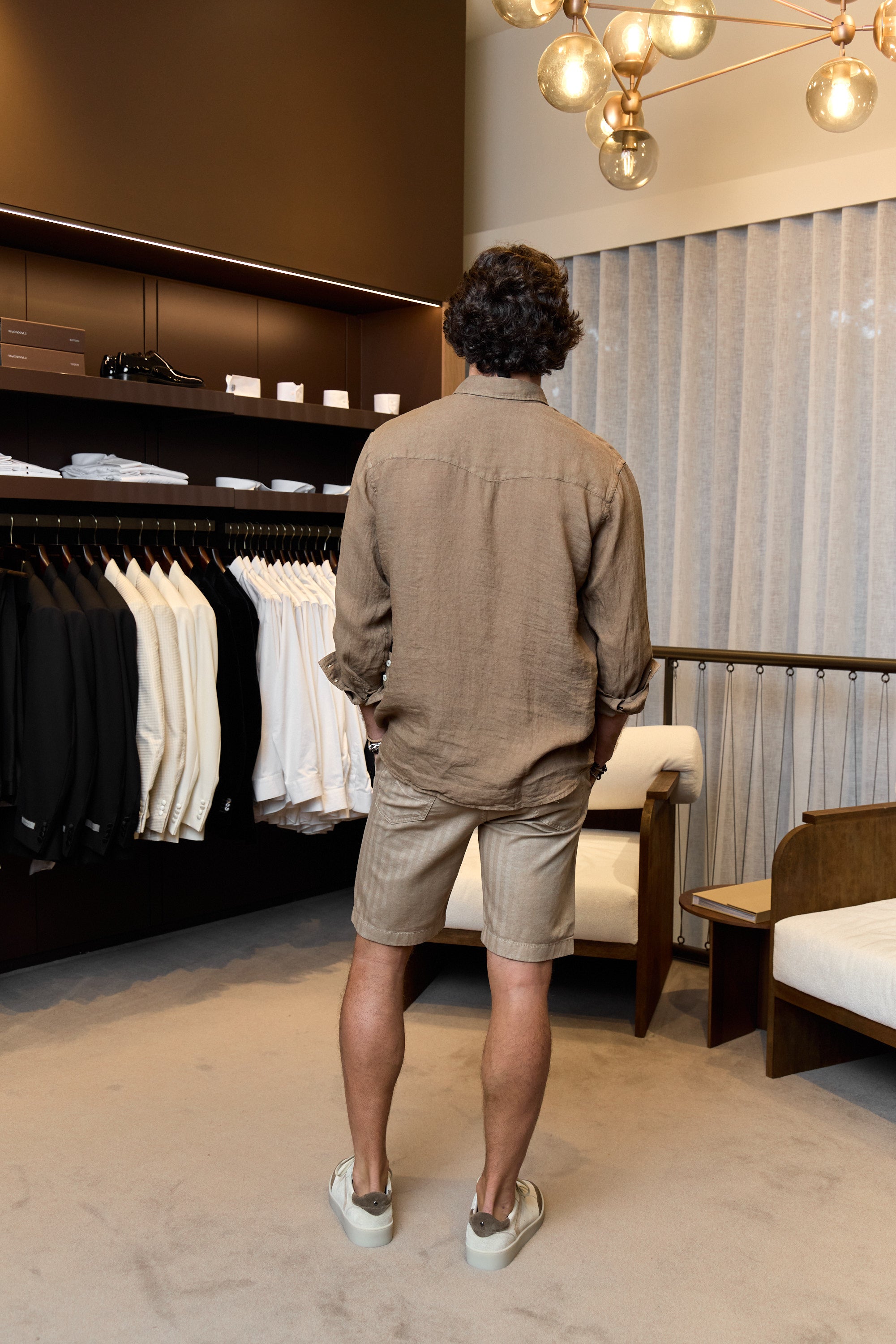 JACOB COHEN | Lou Herringbone Shorts | Chocolate