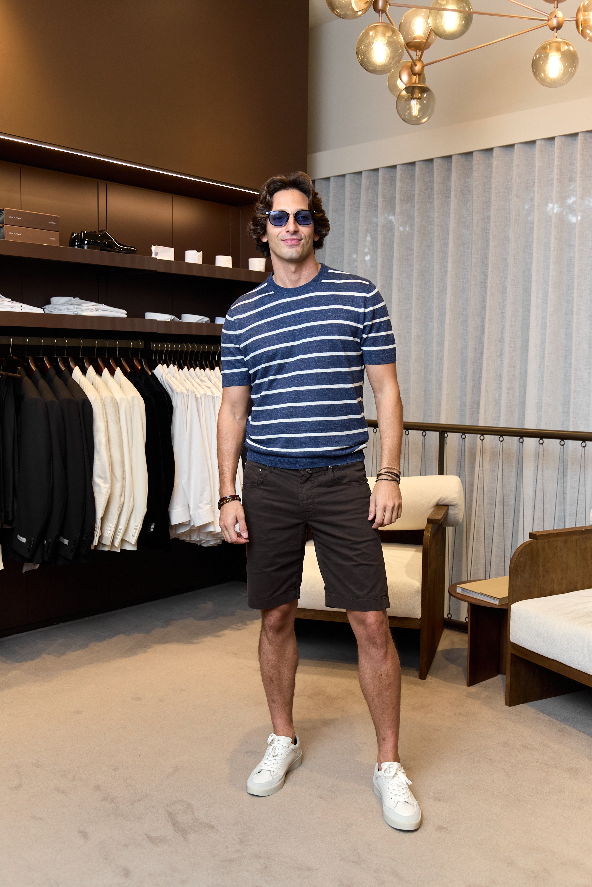 JACOB COHEN | Cotton Shorts Suede Label | Chocolate