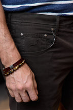 JACOB COHEN | Cotton Shorts Suede Label | Chocolate