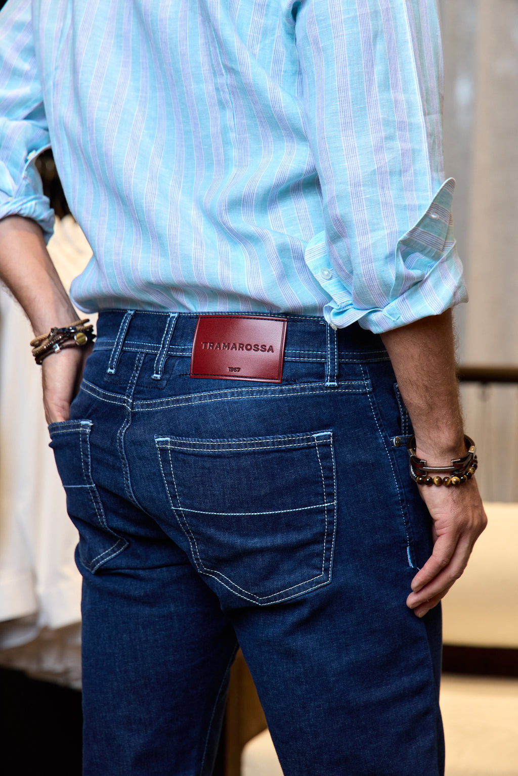 TRAMAROSSA | Michaelangelo Jeans With Contrast Stitch | Denim