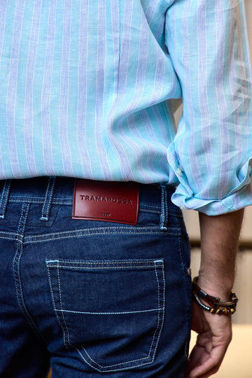TRAMAROSSA Denim Michaelangelo Jeans With Contrast Stitch