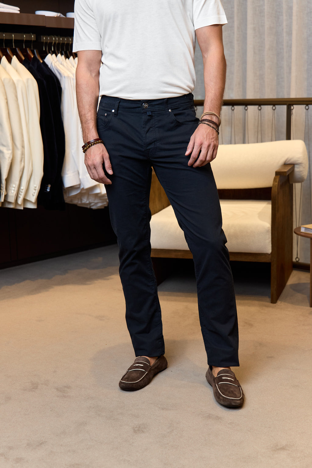 JACOB COHEN | Bard Cotton Trousers | Black