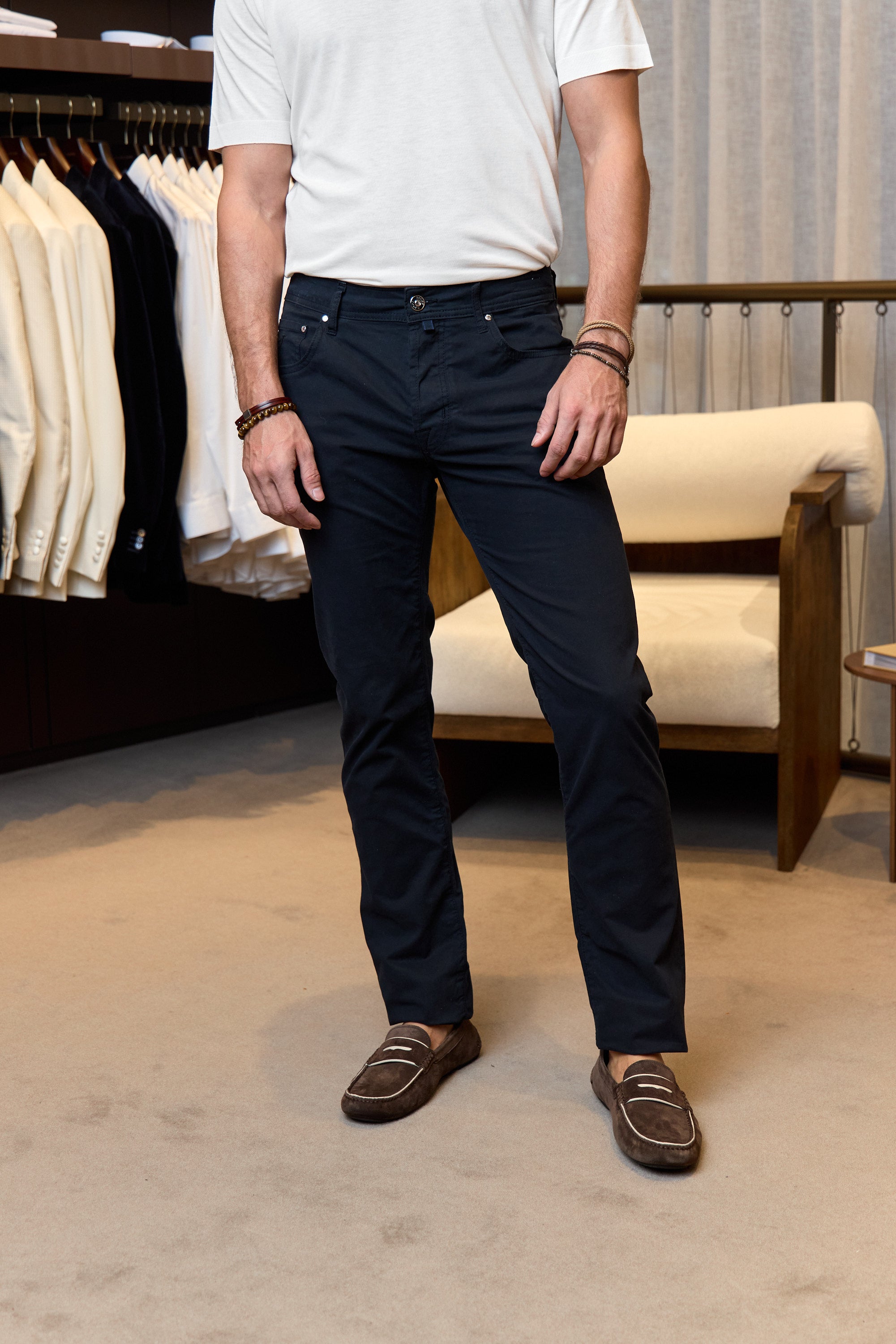 JACOB COHEN | Bard Cotton Trousers | Black