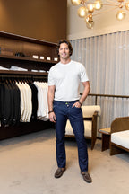 JACOB COHEN | Bard Tennis Racquet Patch Jeans | Dark Denim