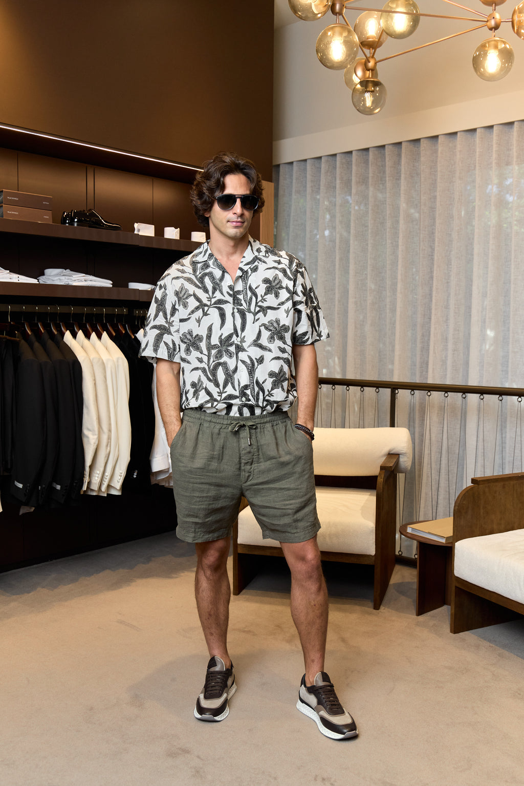 ALTEA | Linen Shorts | Khaki Green