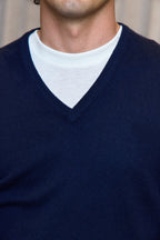 MITCHELL OGILVIE | Cashmere V-Neck Knit | Navy
