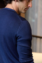 MITCHELL OGILVIE | Virgin Wool Crew Knit | Navy
