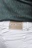 JACOB COHEN | Bard Fine Striped Patch Jeans | White Denim