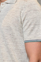 ALTEA | 3 Button Polo | Beige Marle