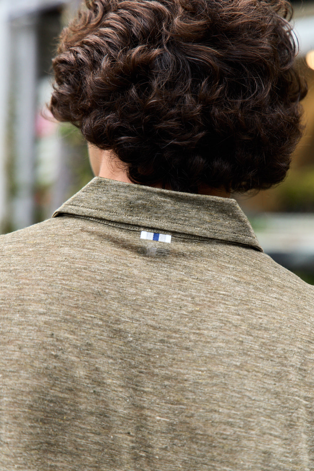 FEDELI | Zip Neck Polo | Olive Green