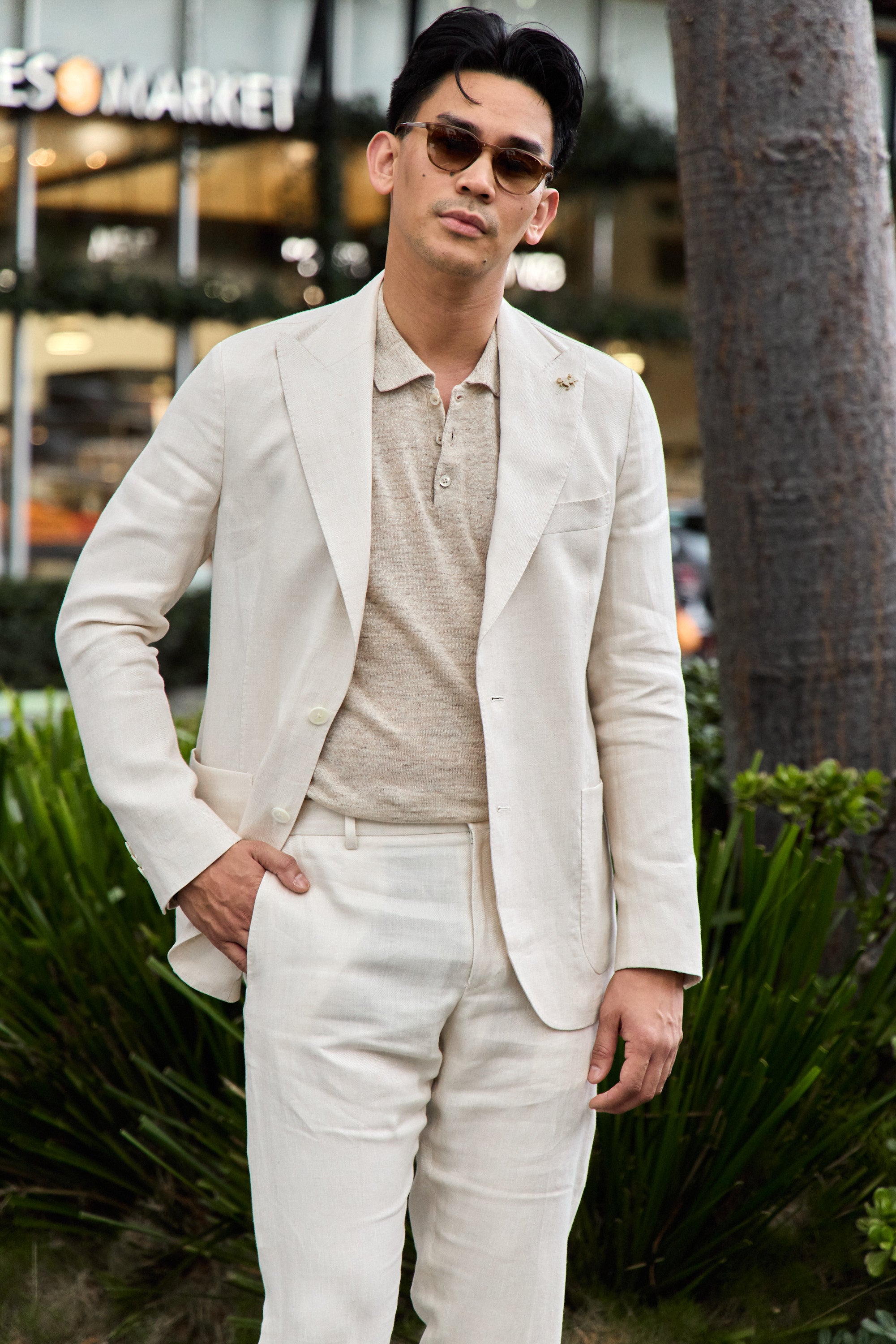 TOMBOLINI | Zero-Gravity Linen Suit | Cream
