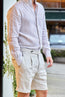 PINI PARMA | Linen Shorts With Side Tabs | Beige