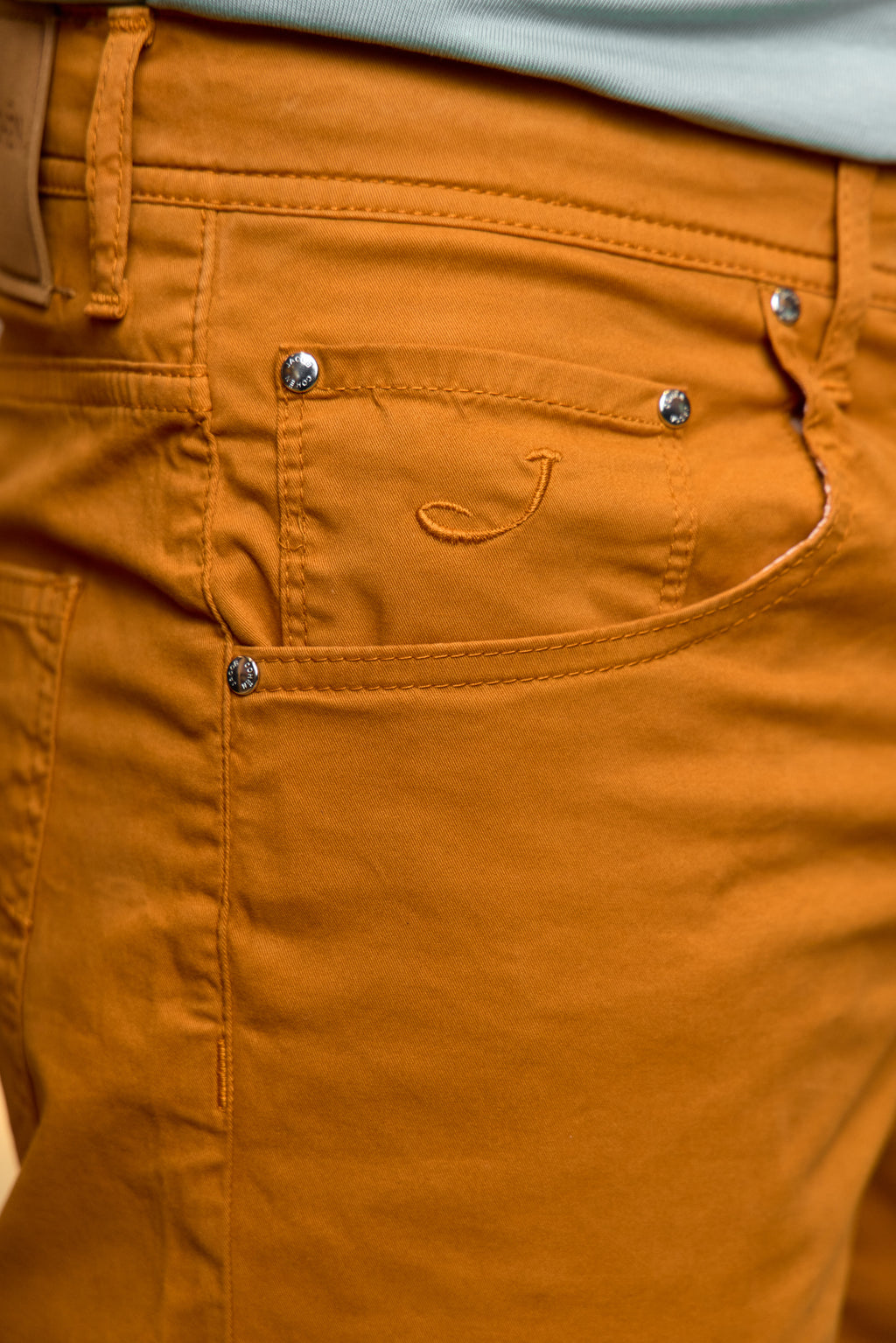 JACOB COHEN | Cotton Shorts Suede Label | Orange