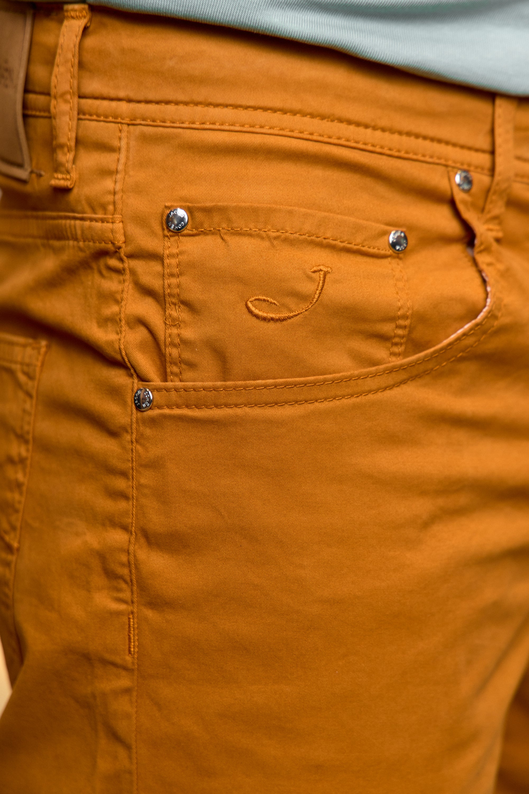 JACOB COHEN | Cotton Shorts Suede Label | Orange