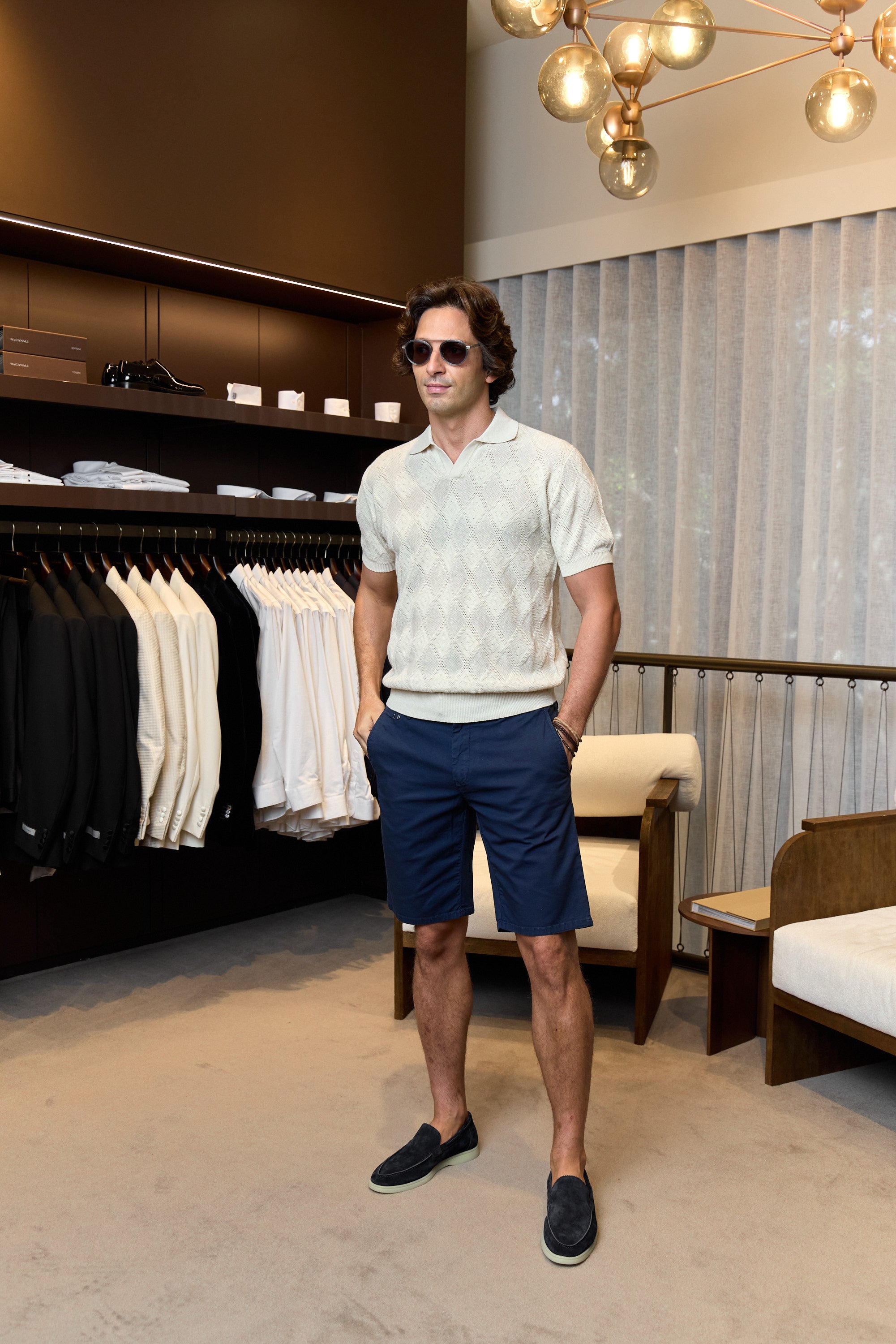 ALTEA | V-Neck Polo | Cream