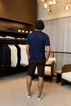 JACOB COHEN | Lou Herringbone Shorts | Chocolate
