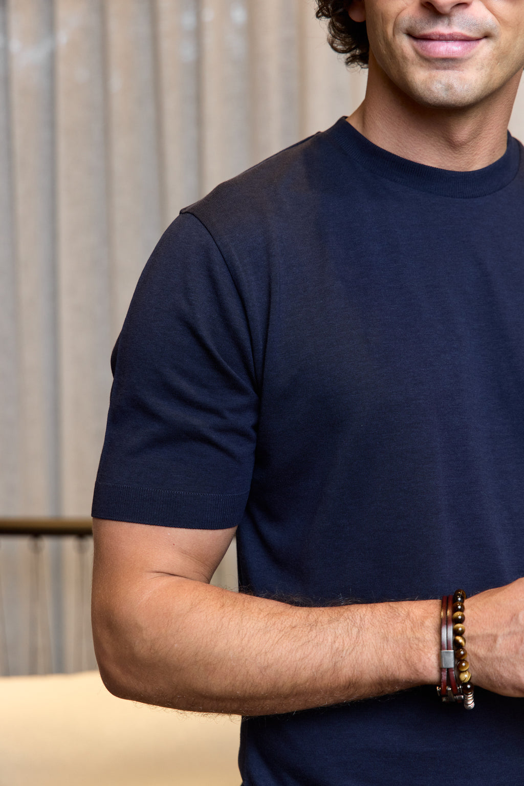 ALTEA | Crew Neck T-Shirt | Navy