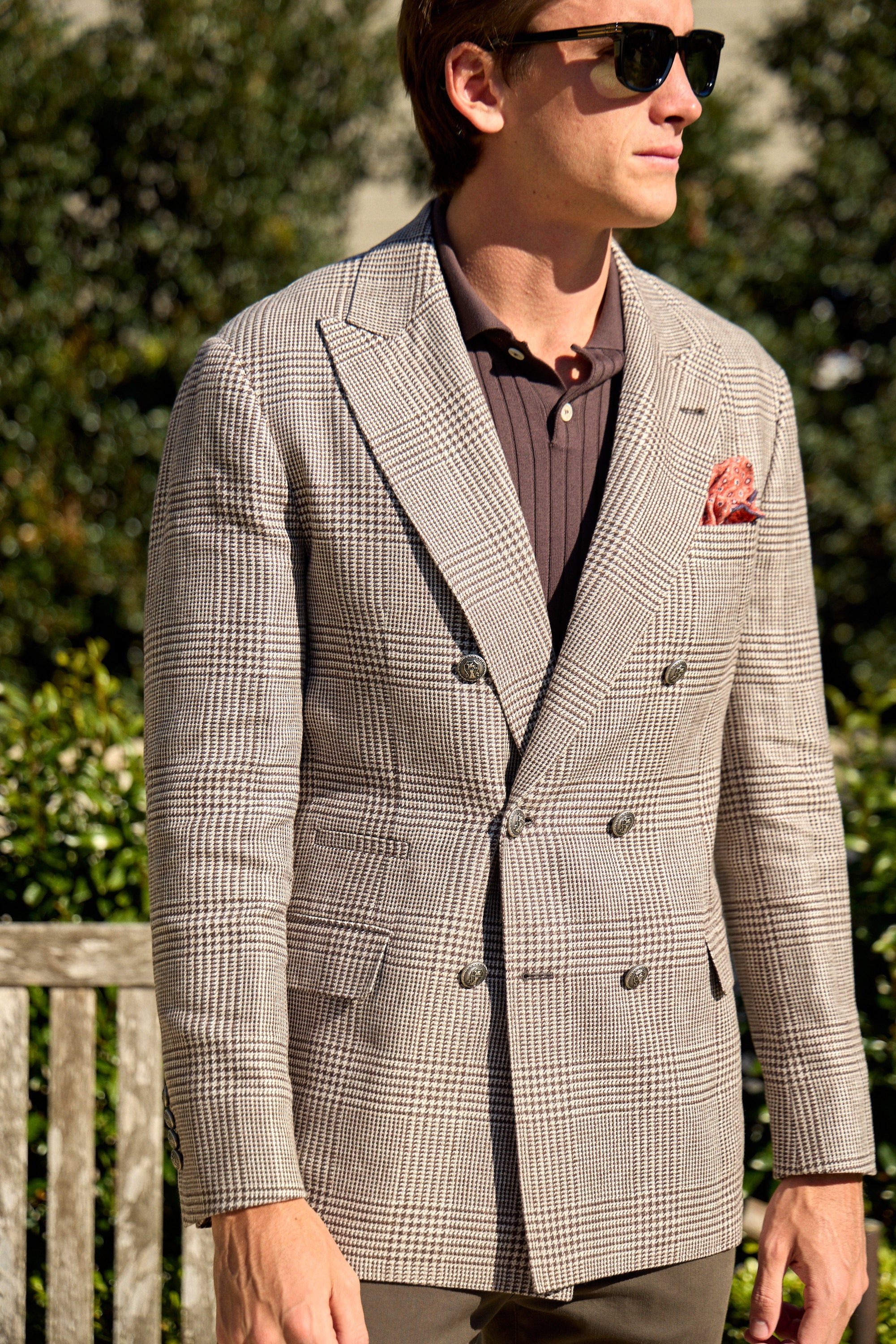 BRUNELLO CUCINELLI | Double Breasted Jacket | Dark Brown