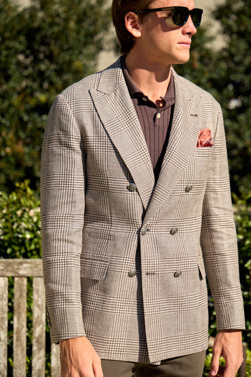 BRUNELLO CUCINELLI Dark Brown Double Breasted Jacket