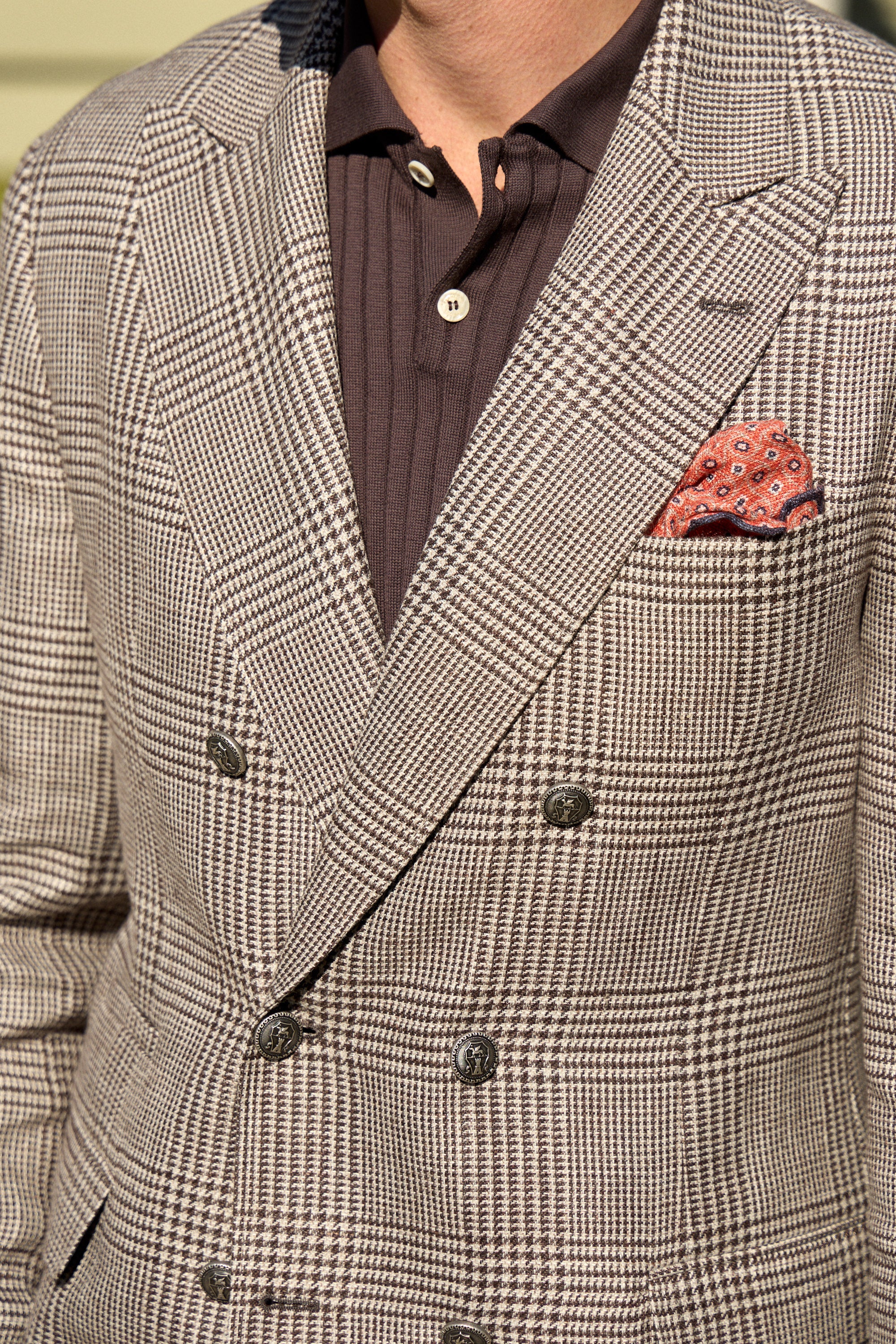BRUNELLO CUCINELLI | Double Breasted Jacket | Dark Brown