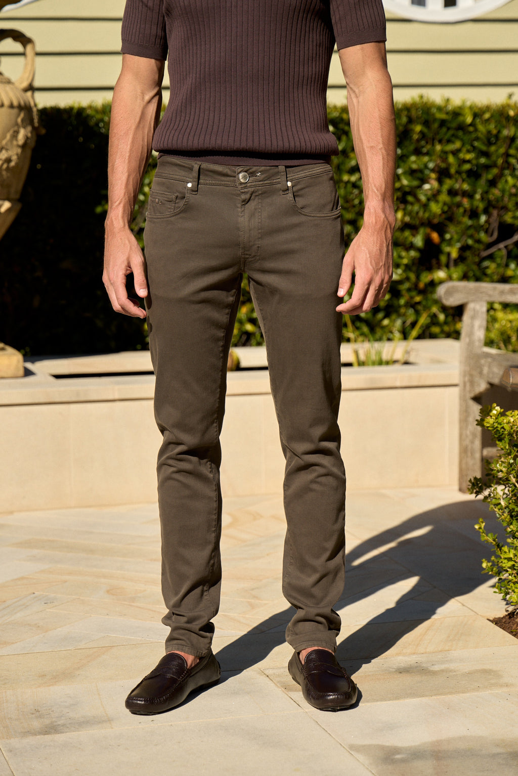 TRAMAROSSA | Lightweight Michelangelo Gabardine Jeans | Chocolate