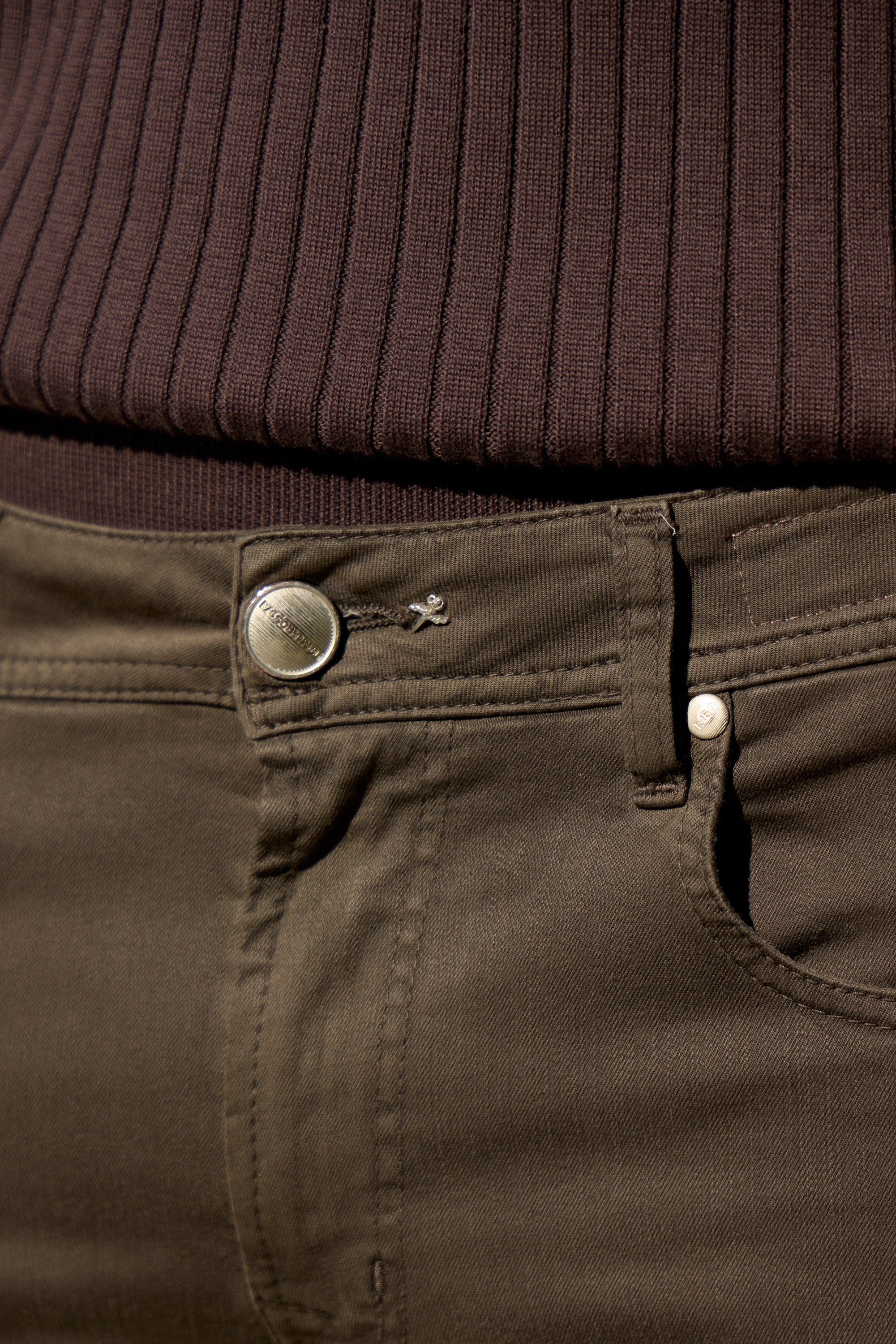 TRAMAROSSA | Lightweight Michelangelo Gabardine Jeans | Chocolate