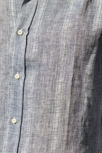 BRUNELLO CUCINELLI | Aztec-Striped Shirt | Dark Blue