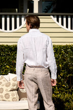 BRUNELLO CUCINELLI | Wide Striped Shirt | Chocolate