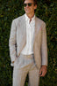 BRUNELLO CUCINELLI | Wide Pinstripe Suit | Light Brown
