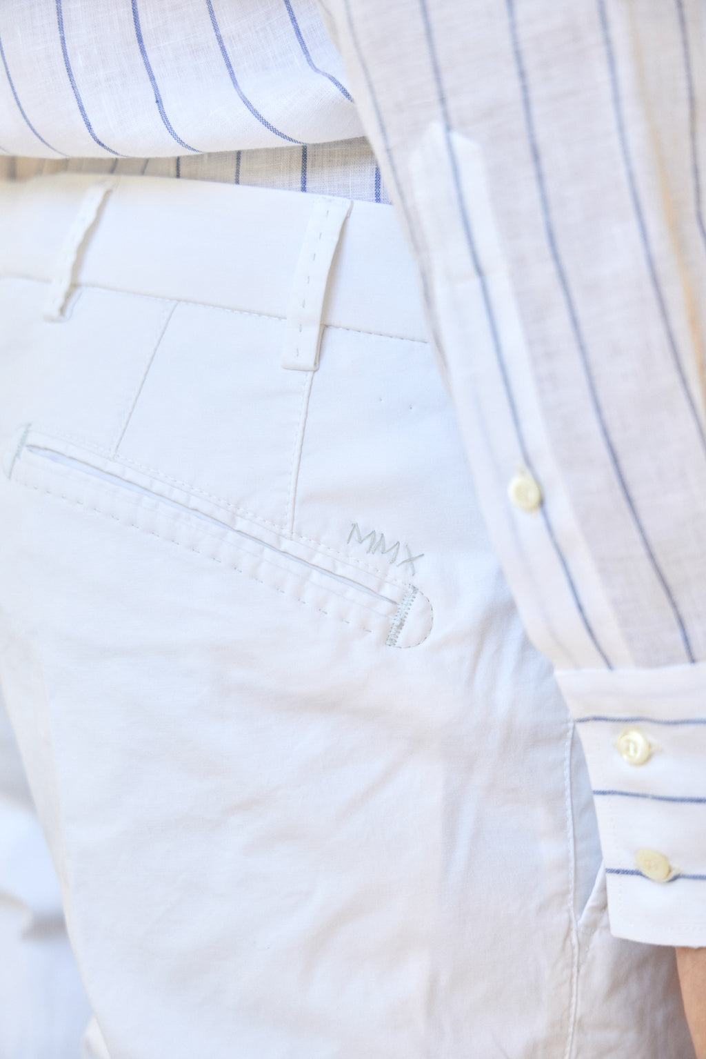 MMX | Leo 1 Pleat Trousers | White