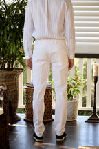 MMX | Leo 1 Pleat Trousers | White