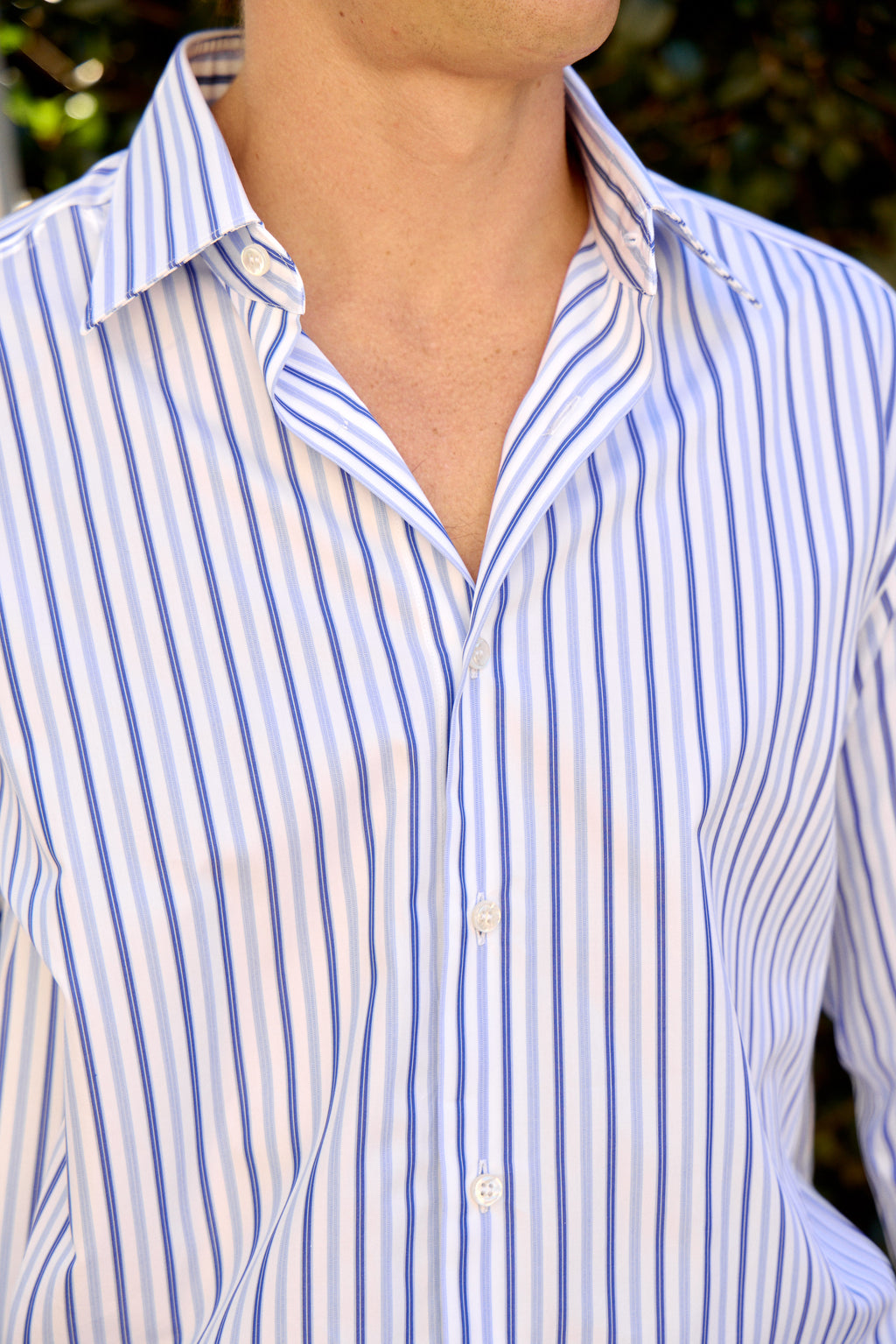 BRIONI | Brunico Alternating Striped Shirt | Blue