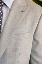 BRIONI | New Plume Herringbone Jacket | Dusty Blue