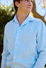 BRIONI | Casual Collar Linen Shirt | Sky
