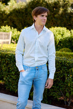 ETON | Palm Trees Shirt | Blue & Mint