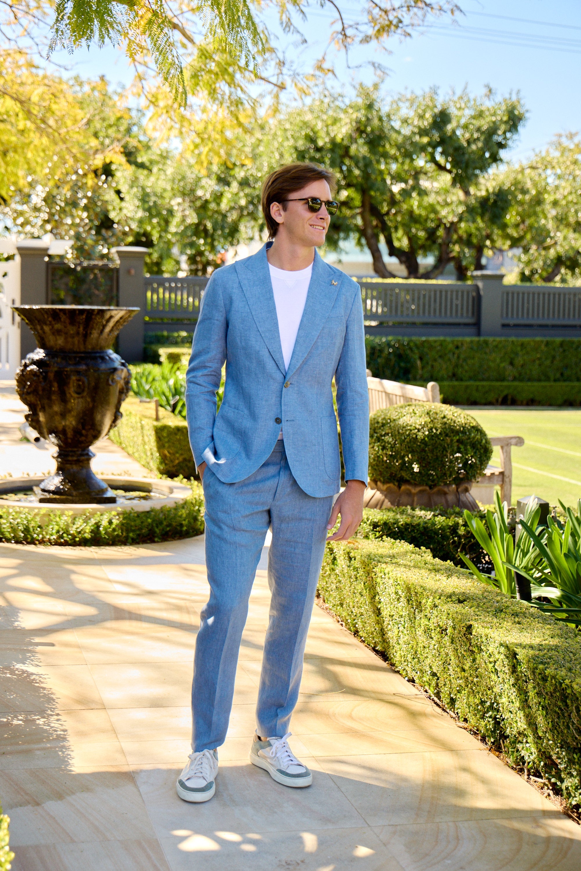 TOMBOLINI | Zero-Gravity Linen Suit | Blue
